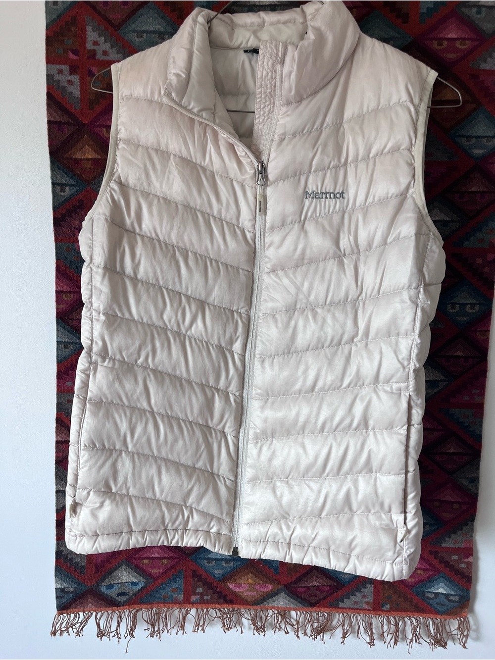 Marmot Jena Women's White 800 Fill-Power Down Quilted Puff Insulated Vest Size L